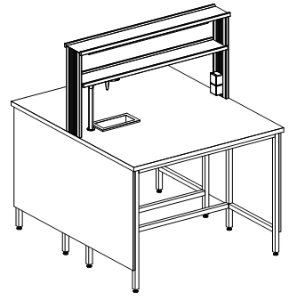 Стол островной химический лаб 2400 окм
